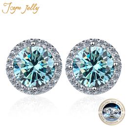 Stud JoyceJelly D Colour Earring S925 Sterling Sliver Plated with 18k White Gold Earring for Women Sparkling Fine Jewellery 230620