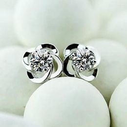 Stud Earrings Huitan Low-key Small With CZ Stone Fashion Jewellery Daily Wear Party Versatile Women 2023 Exquisite Gift