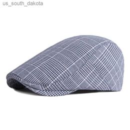 2022 New Spring Fashion Plaid Berets Hat Color Newsboy Caps Gatsby Hats Driving Cabbie Cap Summer Peaky Blinder for Men Women L230523