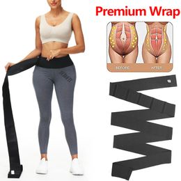 Waist Tummy Shaper Premium Bandage Wrap Waist Trainer for Women Sauna Trimmer Belt Tummy Plus Size 4 Metres Adjustable Lumbar Support Girdle Corset 230621