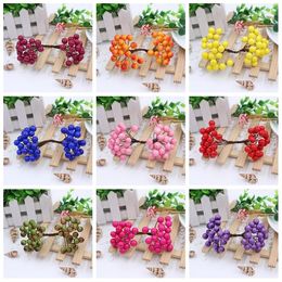 Decorative Flowers Mini Fake Fruits Artificial Foam Small Berries Party Decoration For Hair Garland DIY Flower Arranging Accessories JG002