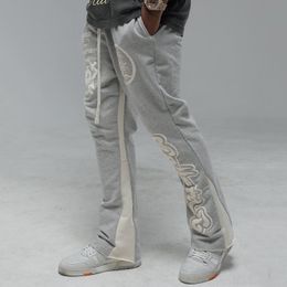 Mens Pants Hellstar Studios and Womens Loose Panel Contrast Vintage Horn Fashion Brand Terry 230620