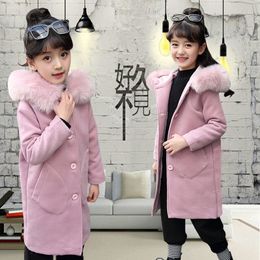 Coat Girl en Jacket CottonOutwear 2PCS Warm Addensare Plus Velvet Winter Autumn School Gift Abbigliamento per bambini 230620