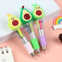 Pcs/lot Kawaii Avocado 4 Colours Mini Ballpoint Pen Cute Press Ball Pens School Office Writing Supplies Stationery Gift