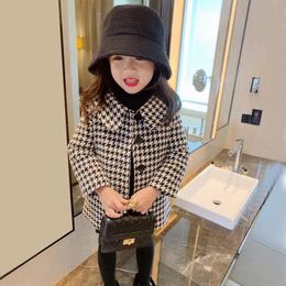 Coat Toddler Girls Cute Jacket Outerwear Plaid Pattern Girl Coats Kids Casual Children's Jackets Winter Autumn Clothing 2 7Yrs 230620
