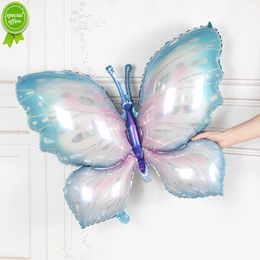 New Butterfly Foil Balloons 3D Insect Fairy Helium Balloon for 1st Kids Butterfly Theme Birthday Party Decoration Girls Baby Shower