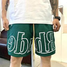 Rhude Shorts Designer Mens Shorts Basketball Pants Shorts Luxurys Summer Palm Letter Mesh Street Fashion Pantaloni