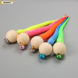 Cat toy caterpillar wooden ball tease cats toy cat self hi bell ball Colorful Funny Interactive Plush cat supplies cat scratcher