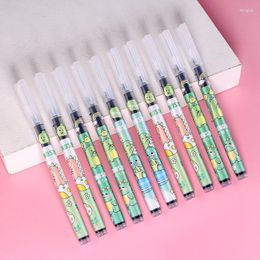 Pcs/lot Kawaii Dinosaur Straight Liquid Pen For Writing Cute 0.5mm Black Ink Stationery Office School Supplies