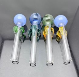 Smoke Pipes Hookah Bong Glass Rig Oil Water Bongs Colourful leaf style glass straight smoke pot