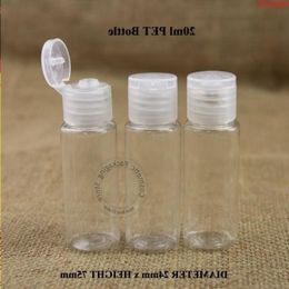 Wholesale 200pcs/lot 20ml PET Bottle Cosmetic Plastic 2/3OZ Container Lotion Vial Emulsion Jar Transparent Press Cap Mini Pothigh quant Uato