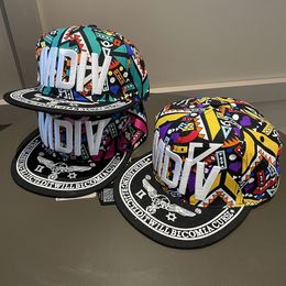 Street dance hat outdoor Baseball Cap Hip Hop Graffiti Hat Casual Lettering Curved Brim Vintage Men Women Casual Classic retro style graffiti visor new era nb caps