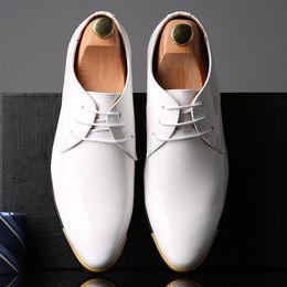 2023 Top Male Loafers Designers Dress Shoes Pointed Men's Leather Shoes Fashion Business Office Work Formal Party Weddings Flat Footwear Big Size 38-48