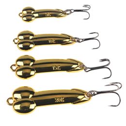 Baits Lures 1pcs DD Metal Spoon Fishing Lure Treble Hook 5g 10g 15g 20g Silver Gold Sequins Spinnerbait Hard Bait Tackle 230620