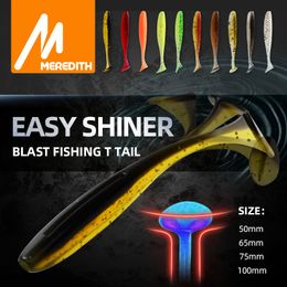 Baits Lures MEREDITH Easy Shiner Fishing 50mm 65mm 75mm 100mm Wobblers Carp Soft Silicone Artificial Plastic 230620