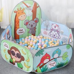 Baby Rail 1.2M Kids Playpen Playground Baby Ball Pit Balls Dry Pool with Basketball Hoop Children's Tent Park Portable Kids Balloons Toys 230621