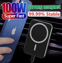 100W Magnetic Car Wireless Charger Air Vent Holder Mount for macsafe iPhone 12 13 14 Pro Max Mini Fast Car Charging Phone Stand