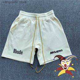 Men's Shorts Embroidery RHUDE Shorts Men Women 1 1 Best Quality Yellow Drawstring Breeches T230621