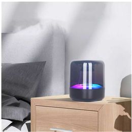 Mini Speakers True Wireless Stereo Speaker With Transparent Design Breathing Led Light Bluetooth 5.0 Card Aux Audio Input New Mini