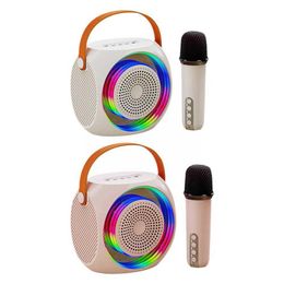 Mini Speakers Mini Portable Bluetooth Speaker With Wireless For And Kids With Led Light Home Party Karaoke Supports Card/US