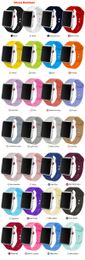 Smart watch Bands straps For Apple Watch Series 8 7 6 5 4 3 2 1 Replacement Solid Colour Soft Silicone Wrist Bracelet Sport Band iwatch 45mm 41mm 42mm 44mm 40mm 38mm Strap