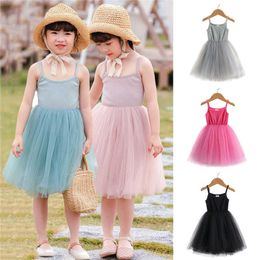 Girl's Dresses Summer Cute Girls Sequined Princess Dress Kids Sleeveless Tulle Clothes Children Birthday Party Vestido Kids Easter Tutu Costume AA230531