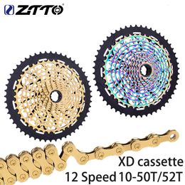 Bike Freewheels Chainwheels ZTTO MTB 12 Speed 10 50T Eagle Cassette Ultimate 12S 10 52T XD 378g ULT Sprocket K7 Ultralight 12V Freewheel 12s 230621