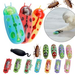 Funny Vibrating Bugs Cat Toy Automatic Avoidance Interactive Cats Chasing Toys Battery Operated Insect Escape Electric Cockroach