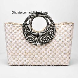 Evening Bags Hand basket shopping bag Bali Island Hand Corn straw Woven Bag Butterfly buckle Straw Bags Satchel Wind Bohemia Beach Bag