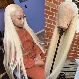 Lace Wigs 13x4 Blonde Front Wig Human Hair 613 Hd Frontal Brazilian 30 40 Inch Straight For Women