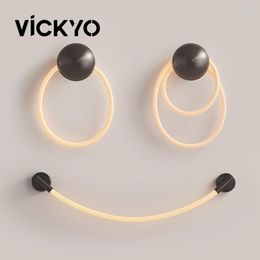 Wall Lamp VICKYO Modern Indoor LED Lamps Creativity Strip Light Fixtures Decorative Items For Living Room Bedroom Home Decorate