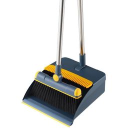 Brooms Dustpans Broom Dustpan Set Household Softhaired Folding And Combination Nonstick Hair Sweeping Artifact Single 230621