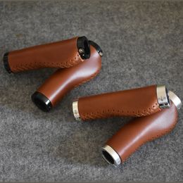 Bike Handlebars Components Mountain Leather Grips Leisure Bicycle Meat Ball Grip Dead Fly Cover Folding Handlebar 230621