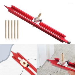 Professional Hand Tool Sets Aluminium Alloy Profile Scribing Ruler Contour Gauge For Skirting Scribe Measuring Shape Joinery Woodworking