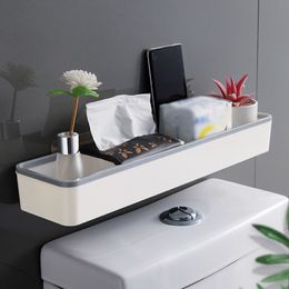 Bathroom Shelves Wall Hanging Toilet Storage Cabinet Rack Punch Free Multifunctional Artifact Above Shelf Organizer 230621