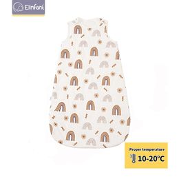 Sleeping Bags Elinfant Sleeveless Soft born Baby Bag Bamboo Cotton Warm Wearable Blanket Winter Print Vest Sleep Sack 230621