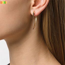 Dangle Chandelier Female Stereo Crescent Thread Shaped Earrings Girl Party Accessories Metal Trend Hip Hop Kshmir 2 2cm 230621