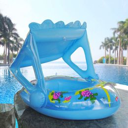 Air Inflation Toy 1pc Dinosaur Canopy Baby Boat Swimming Ring ChildrenS Inflatable Water Seat Float Beach Party Pool Toys 230621