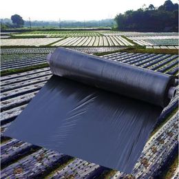 Garden Greenhouses HEMAN Agriculture Weeding Black Mulch 0.8m Width Thicken 0.01mm Vegetable Greenhouse Strawberry Plastic Film Plants Grow 230621