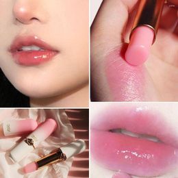 Lip Gloss Peach Pink Colour Crystal Temperature Change Lipstick Girl Moisturising Long Lasting Makeup Care Repair