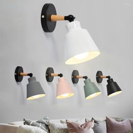 Wall Lamps TXLT Nordic Style Indoor Lighting LED Lamp Modern Wooden Bedroom Bracket Light Household Living Room Bathroom