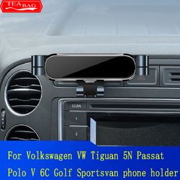 Car Phone Holder For Volkswagen VW Tiguan 5N Passat Polo V 6C Golf Sportsvan 2013-2018 Car Interior Modification Accessories