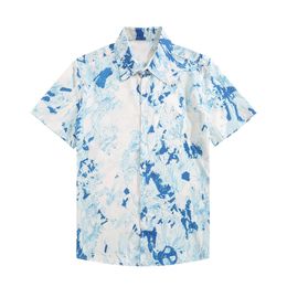 Designer Shirt Mens Button Up Shirts print shirt Hawaii Floral Casual Shirts Men Short Sleeve Dress Hawaiian tees m-3xl