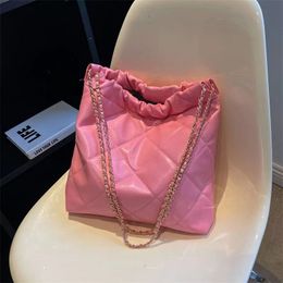 Ling, the chain Luxury brand name fashion cowhide senior designer bag luxury single women shoulder bag listed new handbags and Samuel large-capacity bag