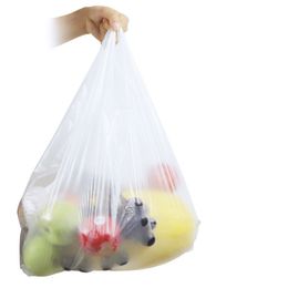 Trash Bags 100 Pcs Vest Type Take Away Selling Fruit Thickening Fast Food Plastic Bag Supermarket Shopping Kitchen Garbage 230621