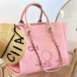Women's Luxury Beach Bag Hand Embroidered Pearl Big Ladies Small Backpacks Designers Canvas Chain Backpack Evening Handbags B58P 60% Factory Outlet Sale