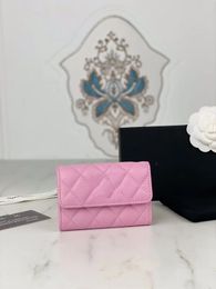 Designer Caviar Card Holder Genuine Leather Purse Fashion Womens Purses Credit Cards Wallet Bag Travel Documents Passport Holders