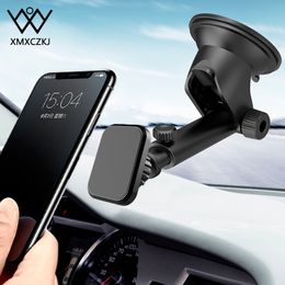 Telescopic Magnetic Car Phone Holder For iPhone 11 Xs Max XR 8 6 Suction Cup Car Dashboard Mount Cell Mobile Phone Holder Stand