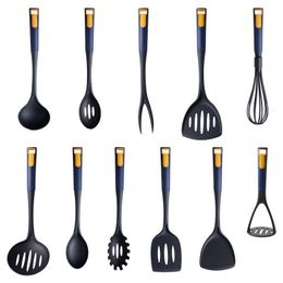 Cooking Utensils 11 Styles Food Grade Nylon Tools Home Soup Spoon Frying Shovel Colander Long Handle Egg Beater Meat Fork Kitchen Utensil 230621