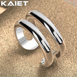 KAIET 925 Silver Colour Adjustable Ring For Women Lovers Wedding Party Fashion Accessories Jewellery